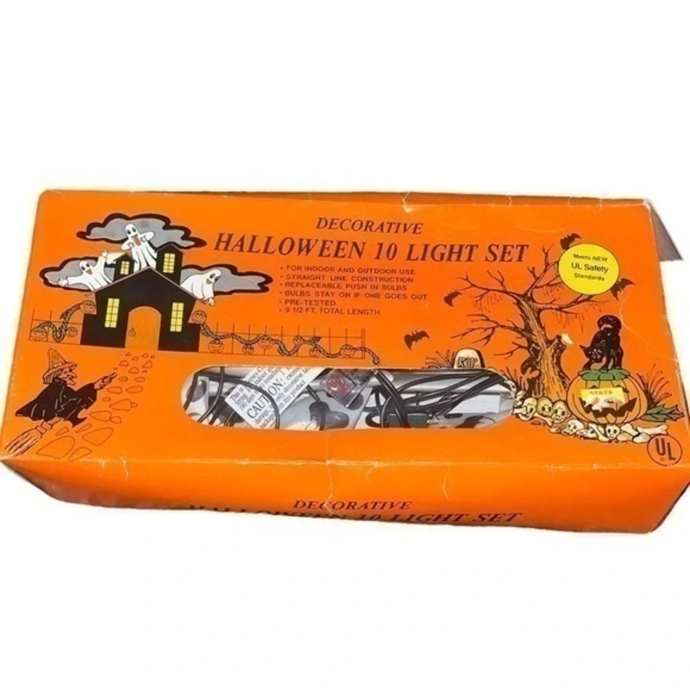 Vintage Halloween ghost light set